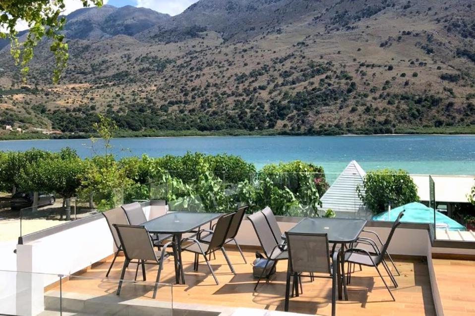 Korissia With Lake View Kournas Bagian luar foto