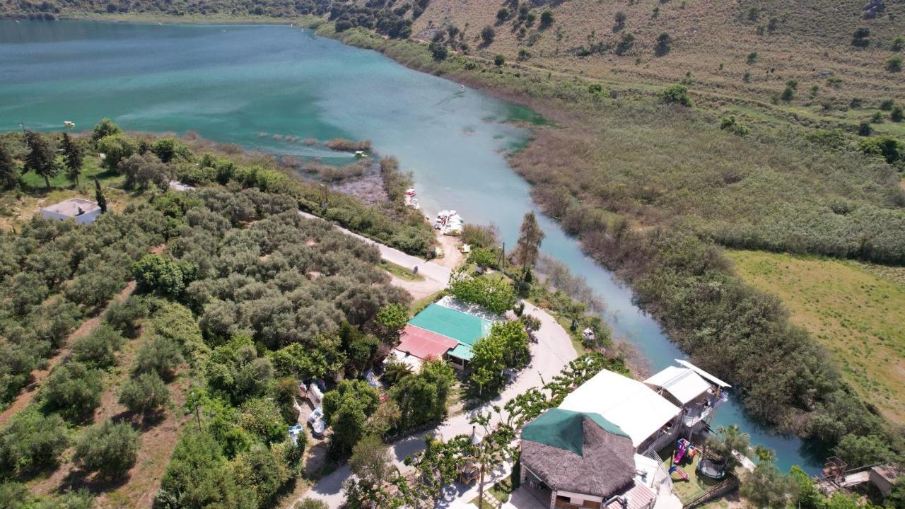 Korissia With Lake View Kournas Bagian luar foto